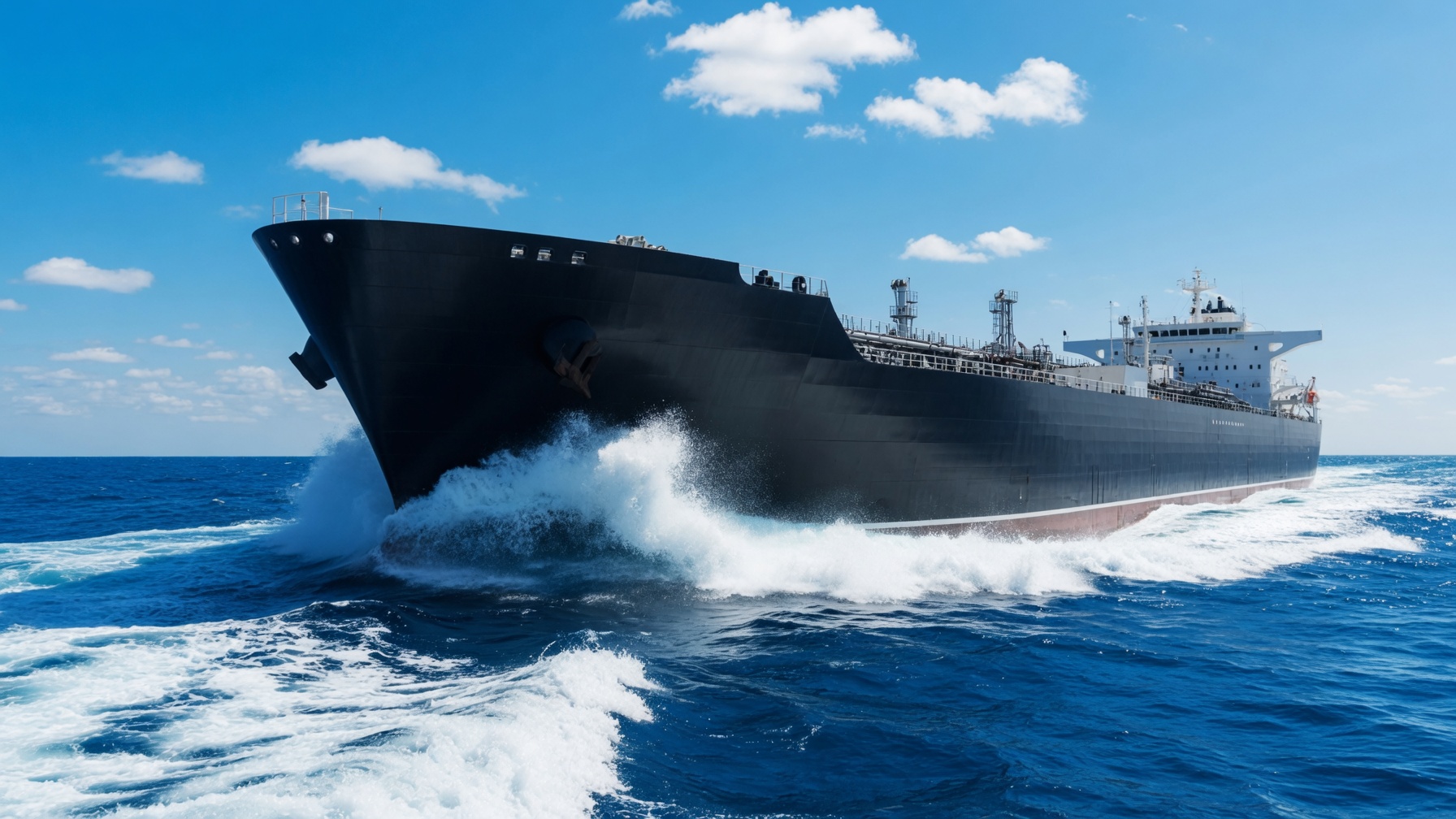 Oil tanker at sea